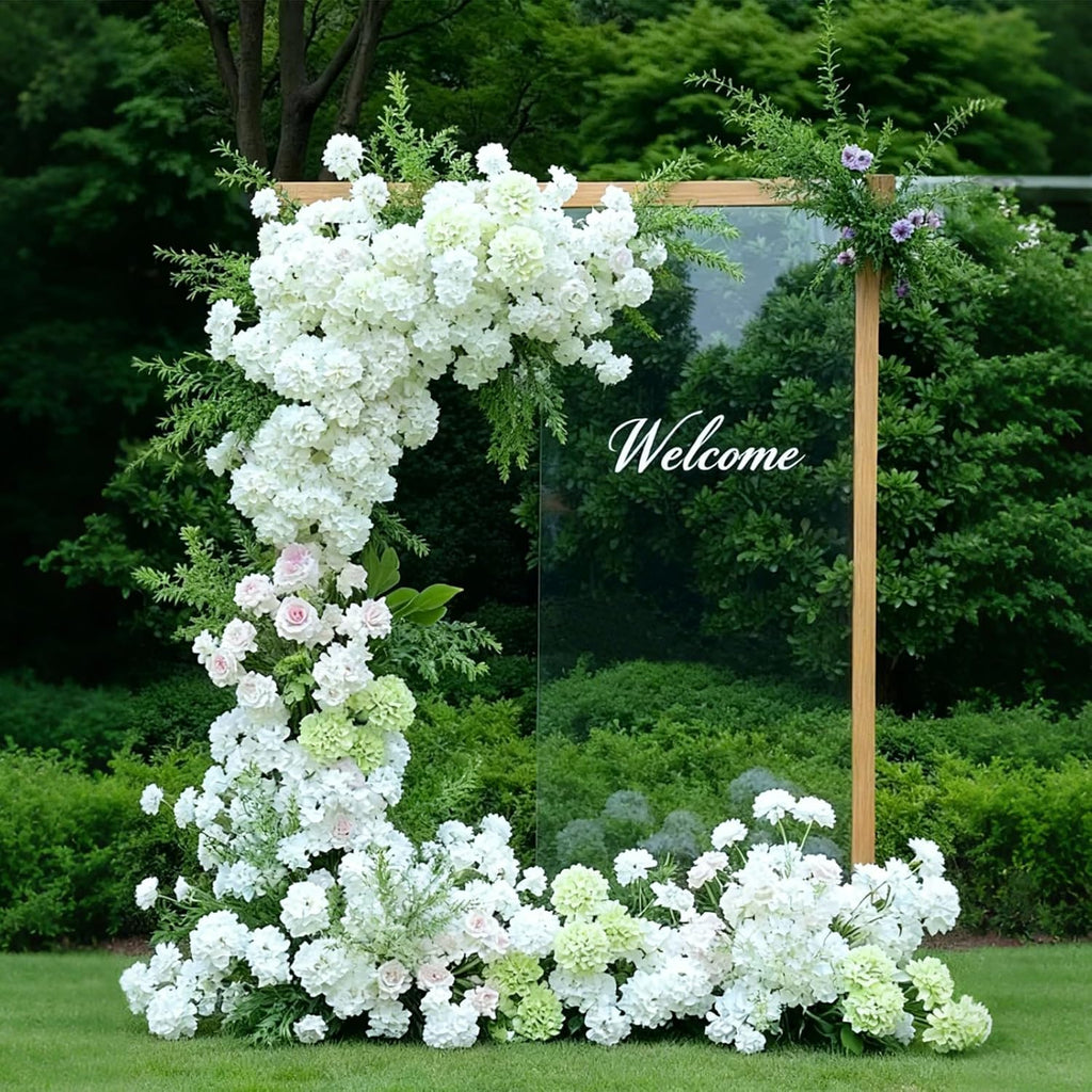 faux white hydrangea artificial flowers bulk fake flowers showing dimensions