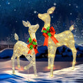 38in christmas deer set decoration 2pc deers, lighted, main product view