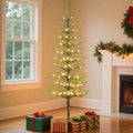 6ft 132 led minimalist pre-lit slim pencil artificial, main product view