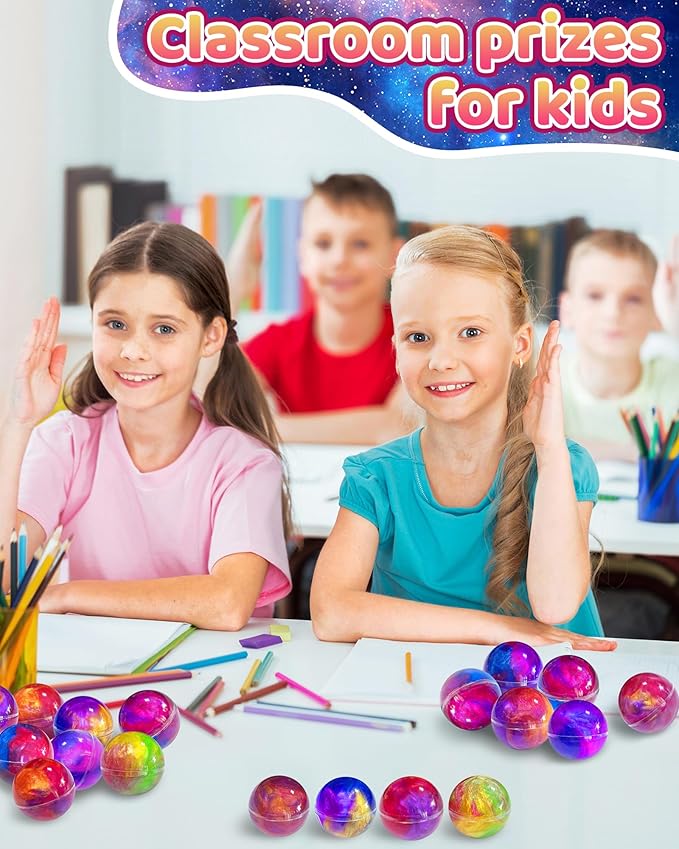 Kidfic 24 Pack Galaxy Slime Party Favors, Non-Sticky, Stress Relief Treasure Box Toys for Classroom Prizes Party Supplies, Student Gifts Goodie Bags Stuffers for Kids Boys Girls 4-8, 8-12