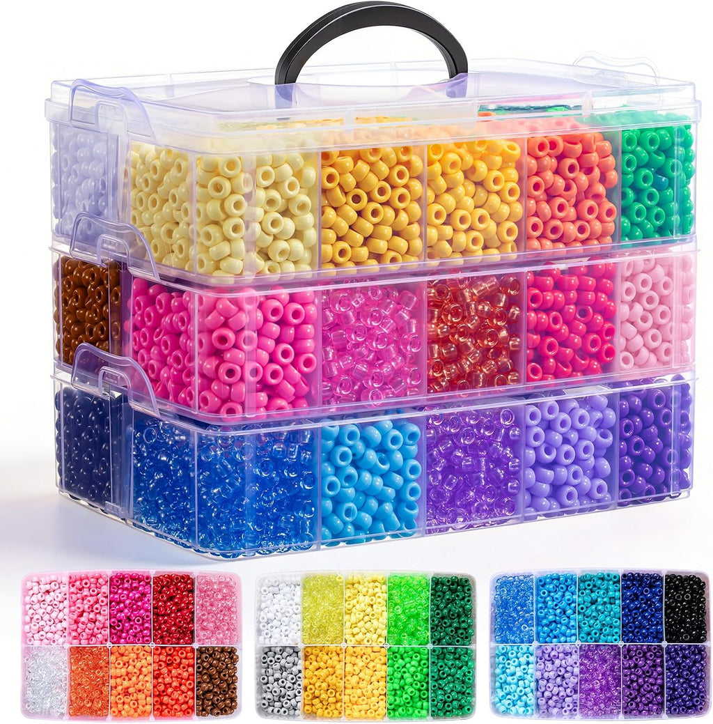 simetufy 10000pcs pony beads bulk 30 colors for, main product view