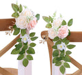 10 Wedding Aisle Decorations for Wedding Ceremony Pink Wedding Chair Decorations Flowers for Wedding Aisle Decor Church Pew Decorations