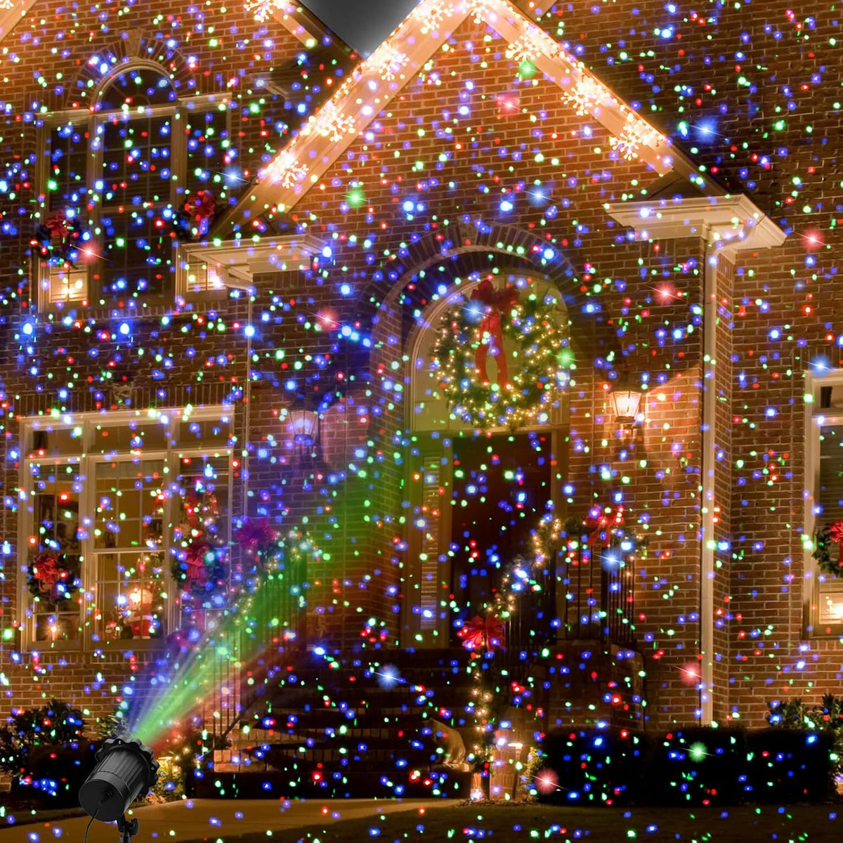 Laser Christmas Projector Lights Outdoor, 3 Colors RGB Christmas Laser Lights...