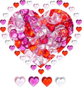 Acrylic Heart Gems for Valentine Vase Filler Decor,152 Pcs Red Pink Heart Shaped Stones for Wedding Valentines Bowl Filler,Table Scatter Decorations and Crafts