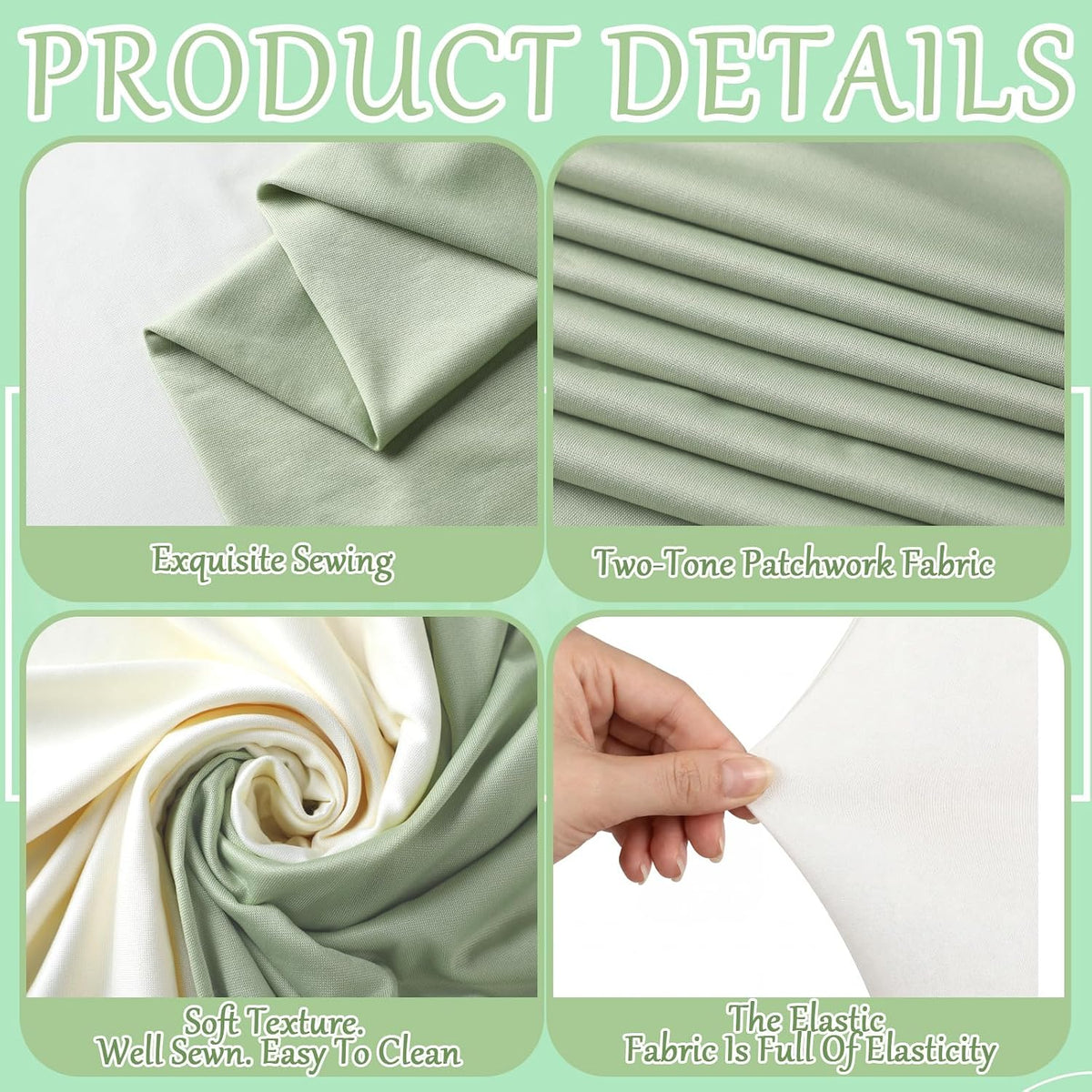 sage green 131 pcs arch backdrop cover with, package contents