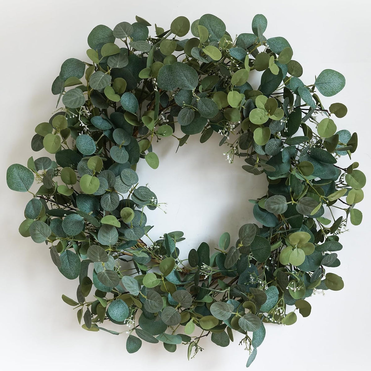 homekaren eucalyptus wreaths for front door 26", handmade, main product view