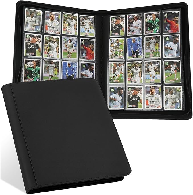 Trading Card Binder 16 Pocket, 1024 Pockets Card Binders, Card Collection Binder, Card Album Folder for MTG, TCG, Sports Cards, Game Cards (Black)