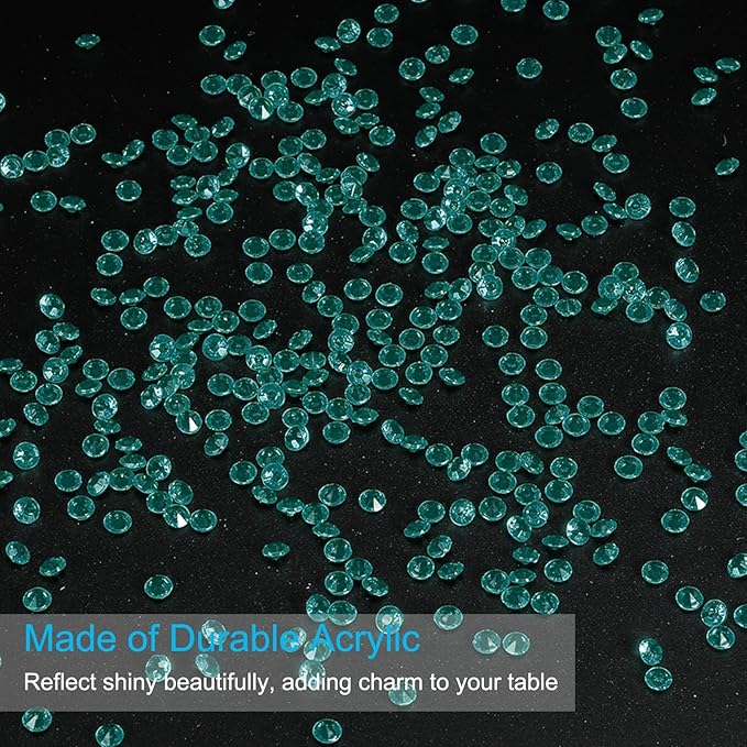 PATIKIL 10000 Pcs Wedding Table Scatter Confetti Crystals 4.5mm Acrylic Diamonds Vase Fillers Gems for Table Centerpiece Decorations Party Vase Beads, Blue Green