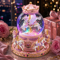 Unicorn Carousel Snow Globe Music Box, Plays You are My Sunshine, Rotating Horse Musical Snow Globe Gift for Daughter Girls Women, Birthday Christmas for Wife Sister Friend