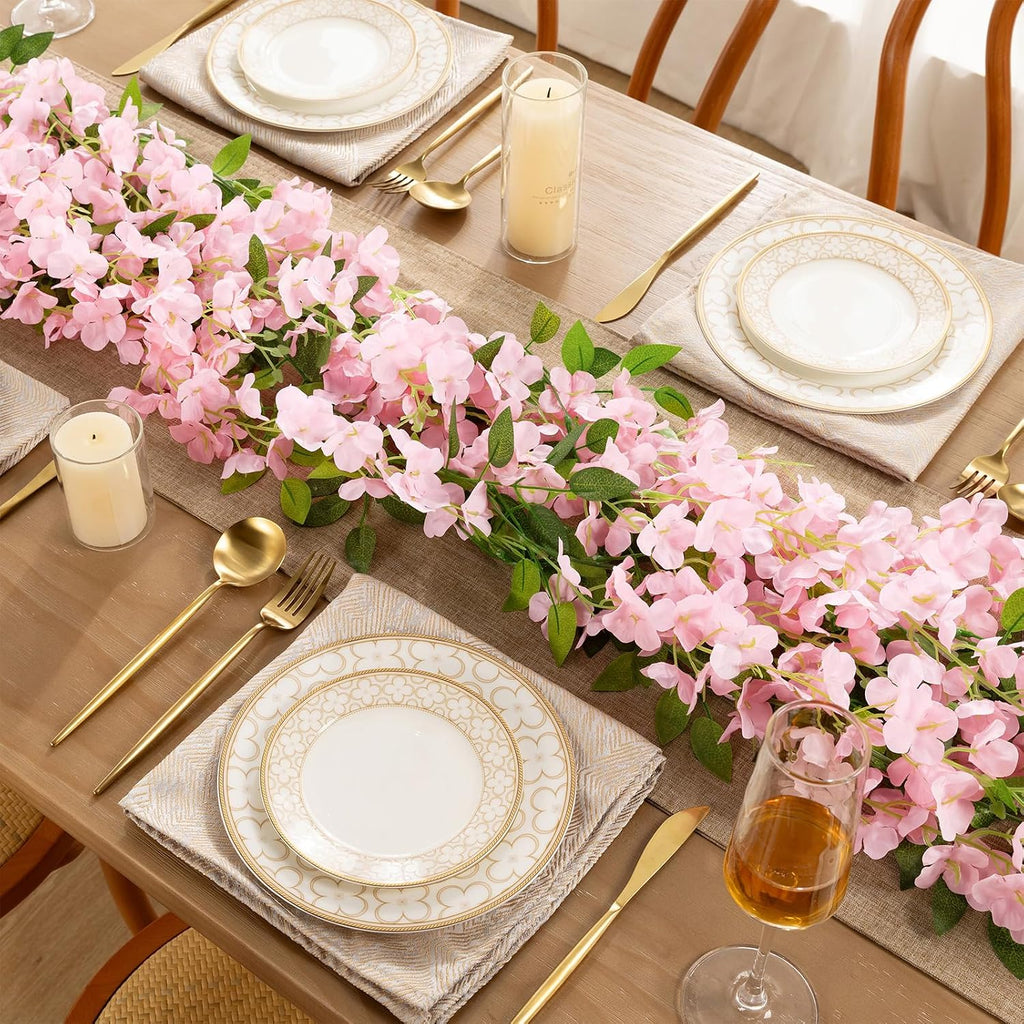 u'artlines 10pcs 7.2 ft/piece artificial wisteria garland light on a desk or shelf