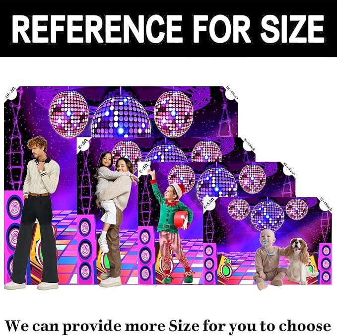 Dance Party Backdrop Retro 80s 90s Theme Stage Dance Ball Music Birthday Party Decoration DJ Photography Background 15 x 10 ft for Baby Shower Picture Photo Shoot Polyester Fabric, Green