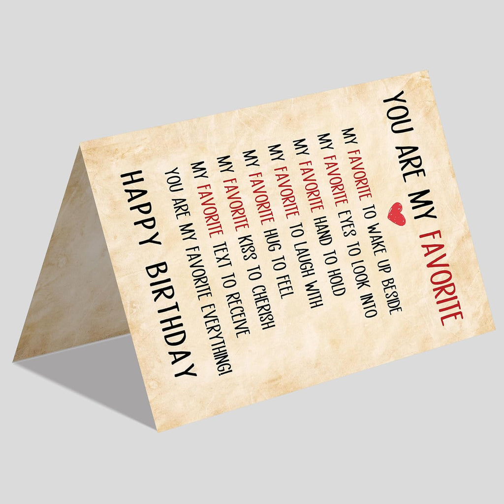 IDU Birthday Card for Husband Wife Boyfriend Girlfriend Couple Men Women,Romantic Happy Birthday Cards Gifts Decorations for Him Her