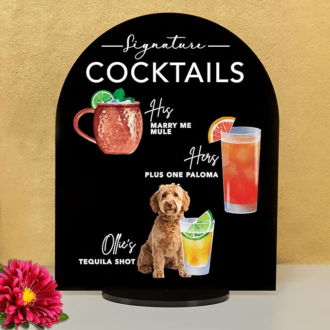 Pet Signature Drink Wedding Signs