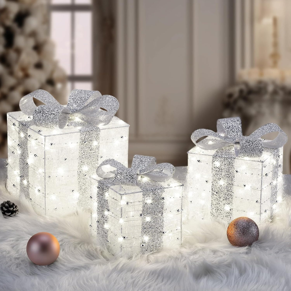 christmas lighted gift boxes 140 leds christmas decoration, main product view