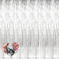 4 Pack Silver Fringe Curtain Backdrop, 3.2Ft x 6.6Ft Metallic Tinsel Foil Fringe Streamers Background for Photo Booth Birthday Wedding Baby Shower Carnival Easter Mother’s Day Party Decorations