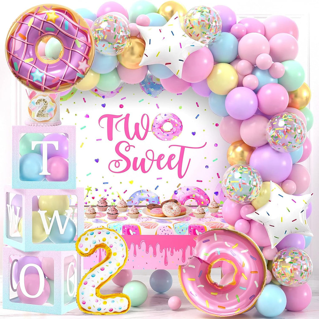snln two sweet birthday party decorations 2nd birthday, main product view