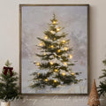 christmas decorations-18“ x 24" lighted framed snowy tree, main product view