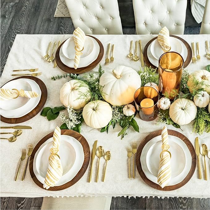 Edussy Gold Napkin Rings Set of 12,Acrylic Mirror Diamond Napkin Ring Holders for Wedding Centerpiece Table Decorations, Bridal Brunch,Family Dinner, Bridal Shower or Anniversary Decor