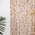 bechaeo boho handmade macrame beaded curtain, brown 1, main product view