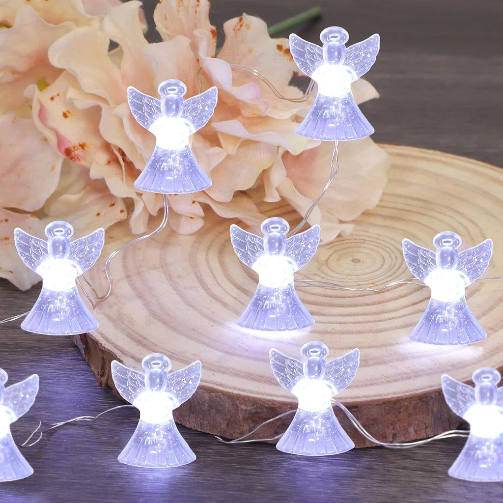 Impress Life Christmas Decoratiing LED String Lights, Angel Cherubim 10 ft 40 LEDs with Remote for Christmas, Thanksgiving, Birthday, Wedding, Parties & Home Decorations Ideas