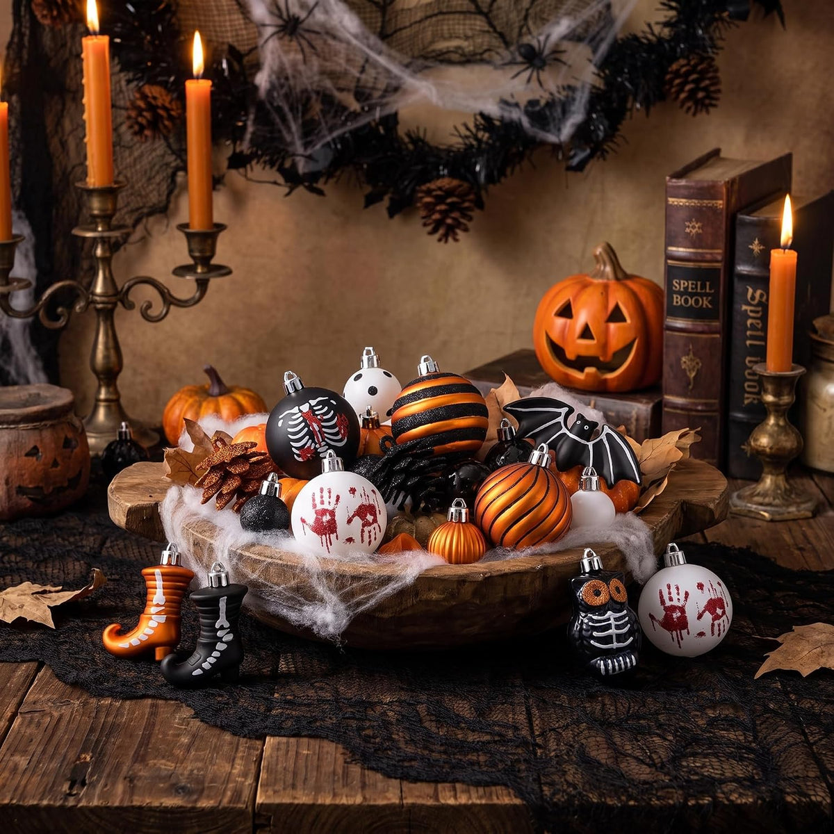 Valery Madelyn 40ct Halloween Ornaments Shatterproof Tree Decoration Indoor