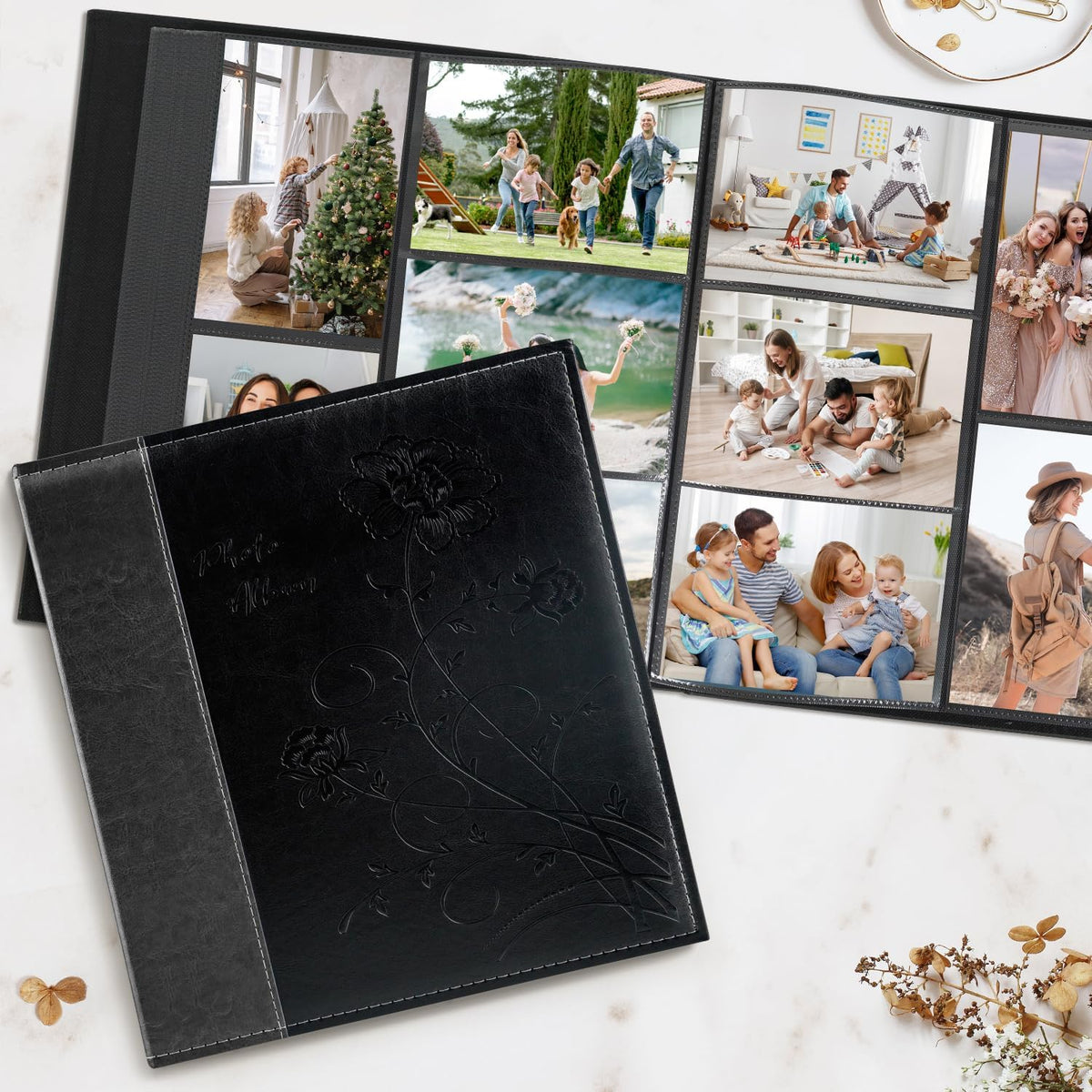 Artmag Photo Album 4x6 1000 Photos, Large Capacity Wedding Family Leather Cov...