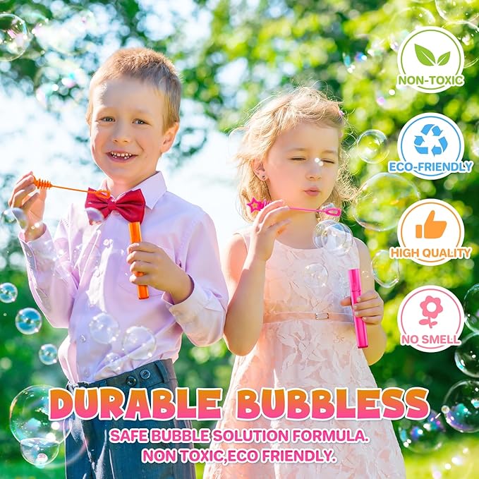 36 Pieces Mini Bubble Wands,Bubble Party Favors Assortment Toys for Kids,Themed Birthday, Halloween, Goodie Bags, Carnival Prizes, Wedding, Bubble Maker Toys for Kids,Outdoor Gifts for Girls & Boys