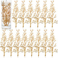 WILLBOND 50 Pcs Faux Flowers for Floating Candles Floating Flowers Vase Fillers for Centerpieces Mini Flower Filler Filling in Cylinder for Wedding Centerpiece Party Decor (Gold)
