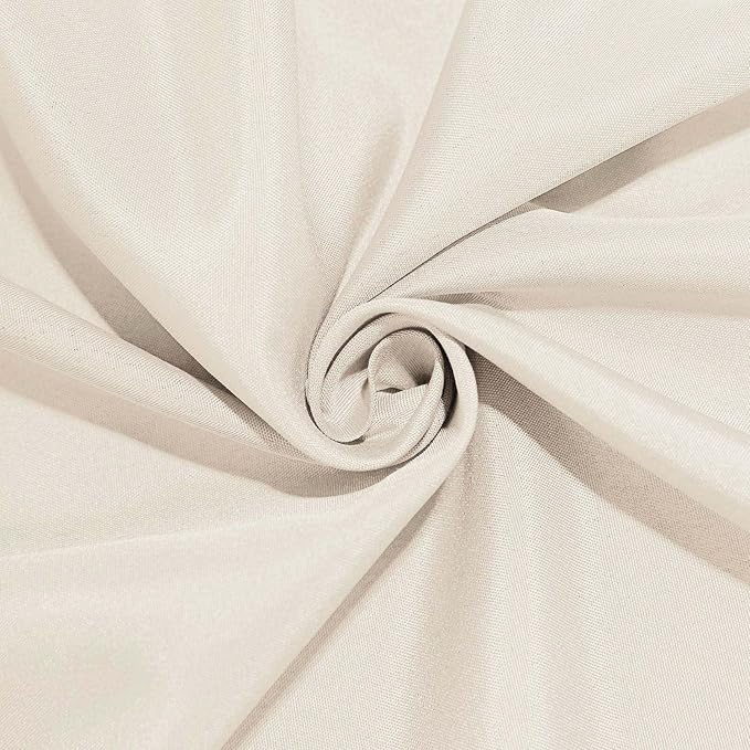 Efavormart Round Tablecloth, 90 Inch Stain & Wrinkle Resistant Washable Table Cloth, Decorative Polyester Fabric Table Cover for Banquet, Wedding, Dining- Beige