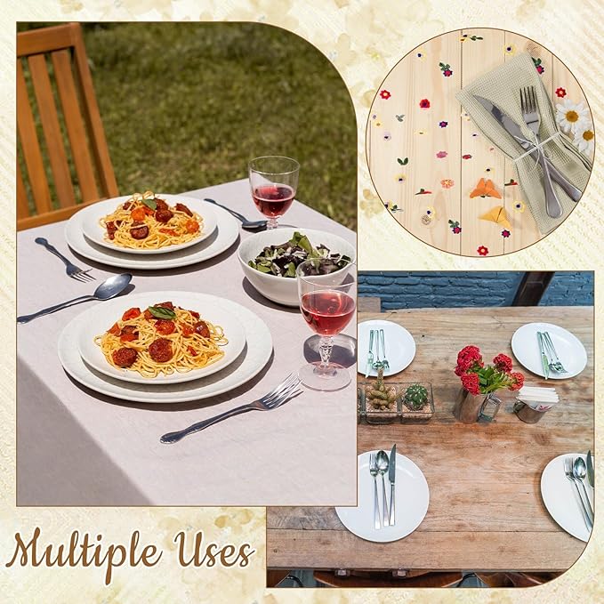 6PCS Champagne Floral Table Runner 10 FT, Embroidery Daisy Table Runners Seasonal Sheer Tulle Table Runner for Thanksgiving Wedding Birthday Baby Shower Party ﻿