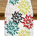 Abstract Red Dahlia Vintage Table Runner, Geometric Lines Mid Century Vintage Modern Colorful Table Runner for Party Kitchen Dining Living Room Laundry Room Decor, 13x36 Inch