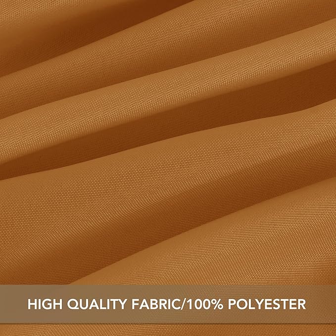 sancua Thanksgiving Square Tablecloths 85x85 Inch Bronze, 2 Pack - Fabric Fall Table Cloth for Square or Round Tables, Washable Polyester Table Cover for Dinner, Holiday Party, Display Tables