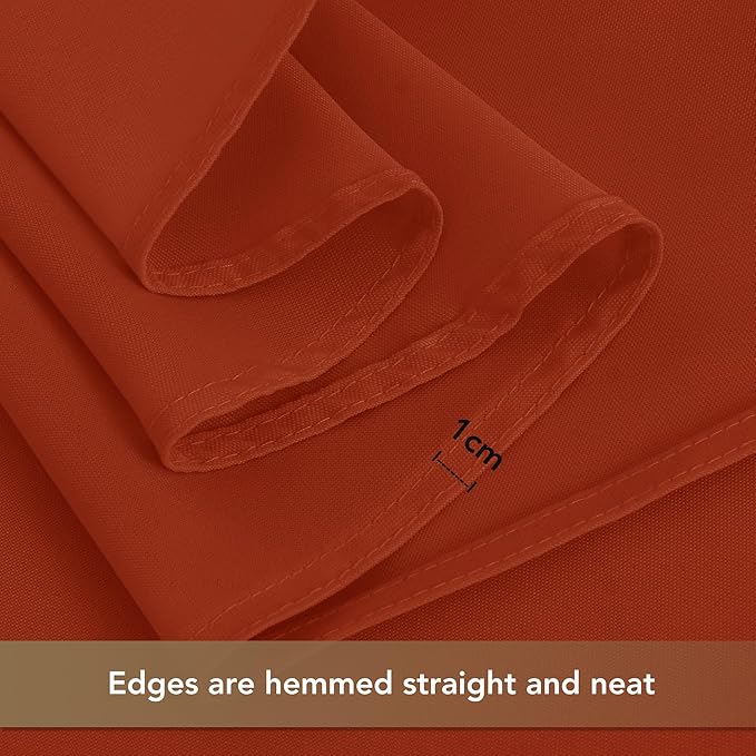 sancua Thanksgiving Square Tablecloths 54x54 Inch Rust, 2 Pack Fabric Fall Table Cloth for Square or Round Tables, Burnt Orange Washable Polyester Table Cover for Dinner, Holiday Party, Display Tables