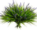 alyptus Artificial Plants Outdoor Fake Monkey Grass with Flowers for Pot UV Resistant Plant Decor for Window Garden Patio Hanging Planter Pathway Front Porch (Grass with Flowers)