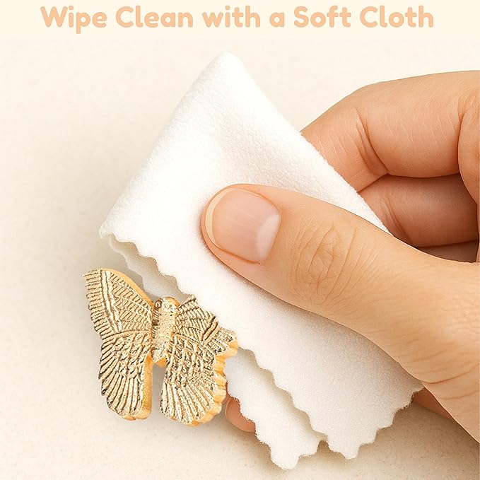 12 Pcs Gold Napkin Rings Set - Lightweight Metal Butterfly Bling Napkin Rings Guest Napkin Buckle for Wedding, Party, Gathering, Dinner, Table, Banquet, Decoration, Gifting - CLEENTABLE