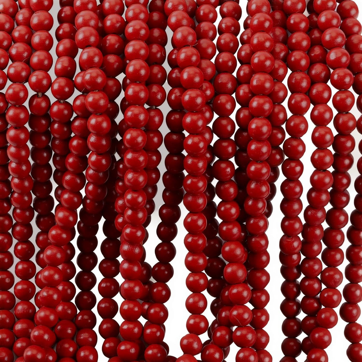 48ft extra long christmas wood bead garland for, main product view