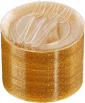 Festiva 200Pcs Gold Glitter Dessert Plates 6.3" with Forks 5"-Small Plastic Dessert/Cake/Appetizer Plates Disposable for 100 Guests Thanksgiving Party &Wedding& Birthday& Christmas