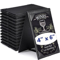Gerrii Leatherette Table Tents Black PU Leather Menu Covers Bulk Double Sided Frame Sign Holders 2 Side Drink Dessert Menu Folders for Restaurant Coffee Cafe Bar Wedding Supplies(12 Pack,4 x 6 Inch)