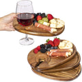 wine glass holder plates – acacia wooden appetizer, main product view