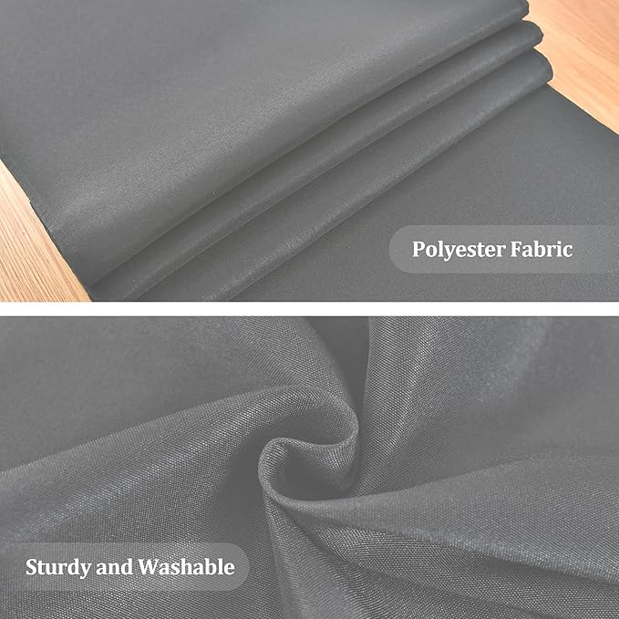 Farmhouse Grey Table Runner Dining Table Runners 48 Inches Long Coffee Table Runner for Dresser Living Room Bedroom Holiday Party Banquet 12X48 Inch
