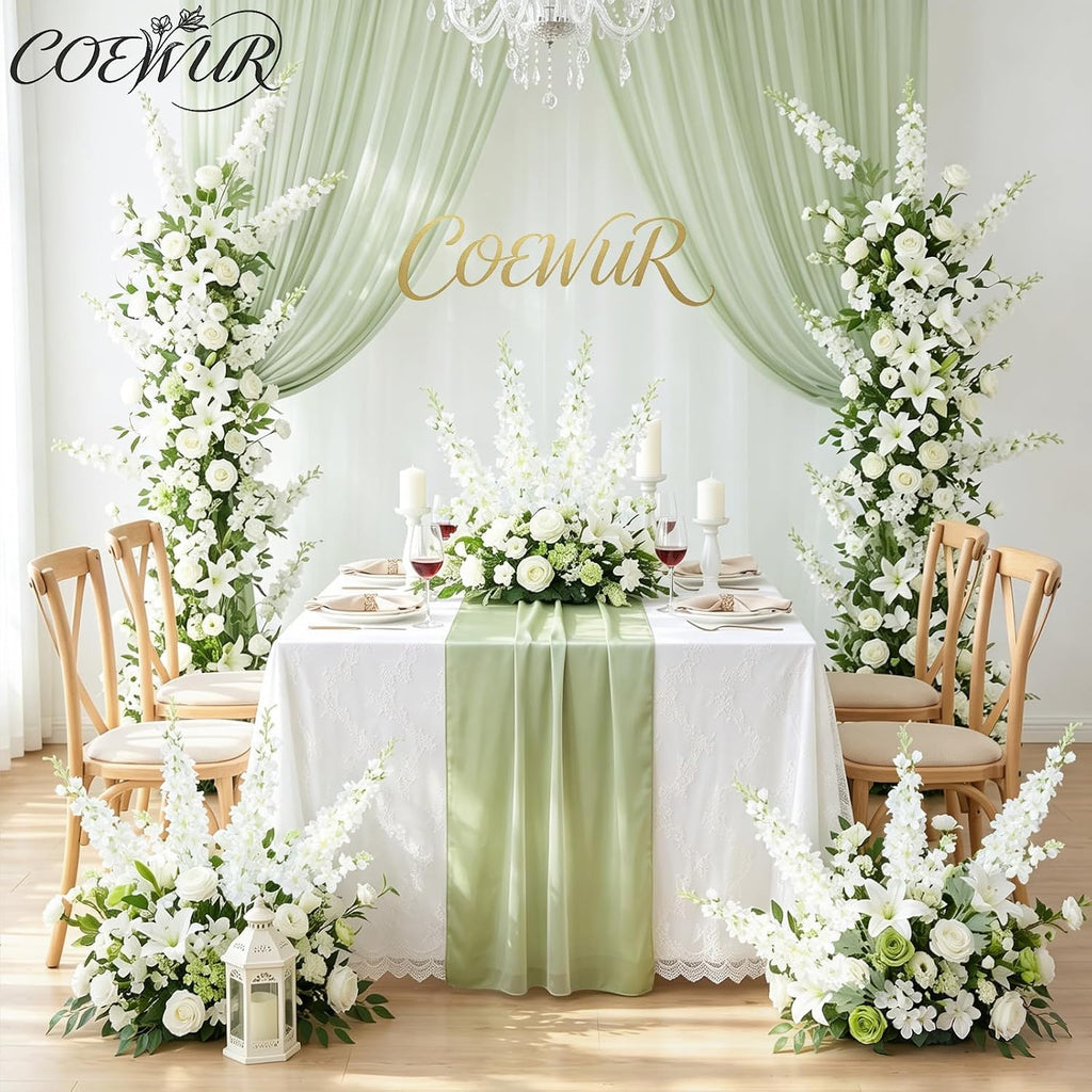 white delphinium artificial flowers 33.5" long stem wedding, side view