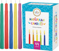The Dreidel Company Menorah Candles Chanukah Candles 44 Colorful Hanukkah Candles for All 8 Nights of Chanukah Standard Size Fits Most Menorahs