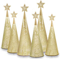gold glass trees set of 6, 17" 15", main product view