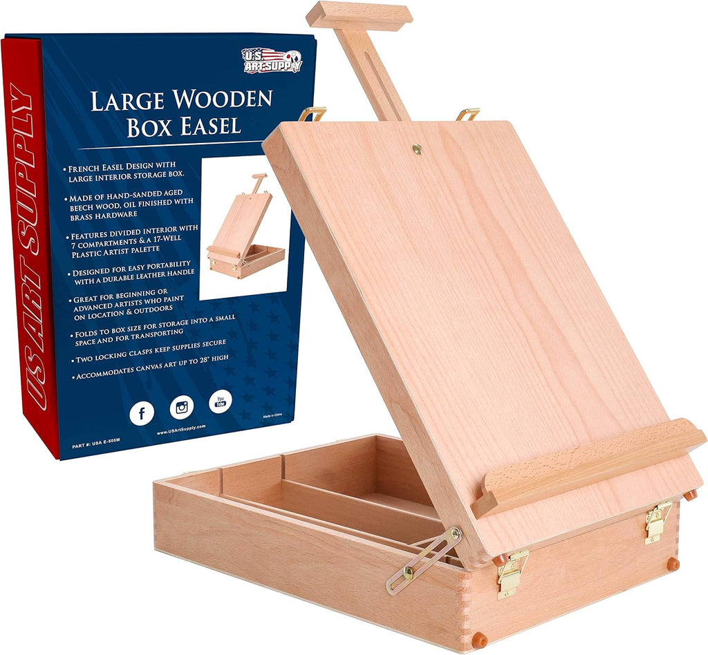u.s. art supply newport large adjustable wood desktop, main product view