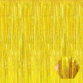 6 Pack Gold Foil Fringe Curtain Backdrop, 3.28Ft x 8.2Ft Metallic Tinsel Foil Fringe Streamer Curtains for Photo Booth, Birthday, Wedding, New Year Party Decorations