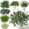 hananona 135 pcs mixed eucalyptus leaves stems artificial, main product view
