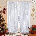 Poise3EHome Sequin Backdrop, 2 Pcs Silver 2ftx8ft Curtains for Party, Wedding, Event, Photography