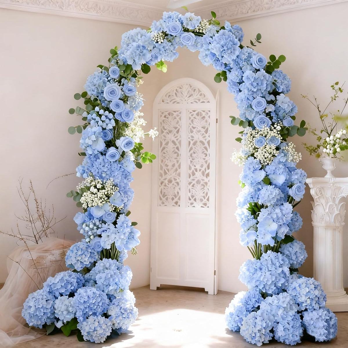 blue hydrangea artificial flowers bulk for home decor, package contents