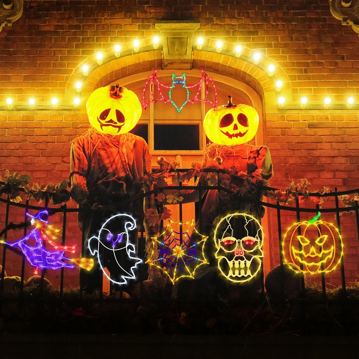 TRWYMZ Halloween Decorations - 16" Halloween Window Silhouette Lights