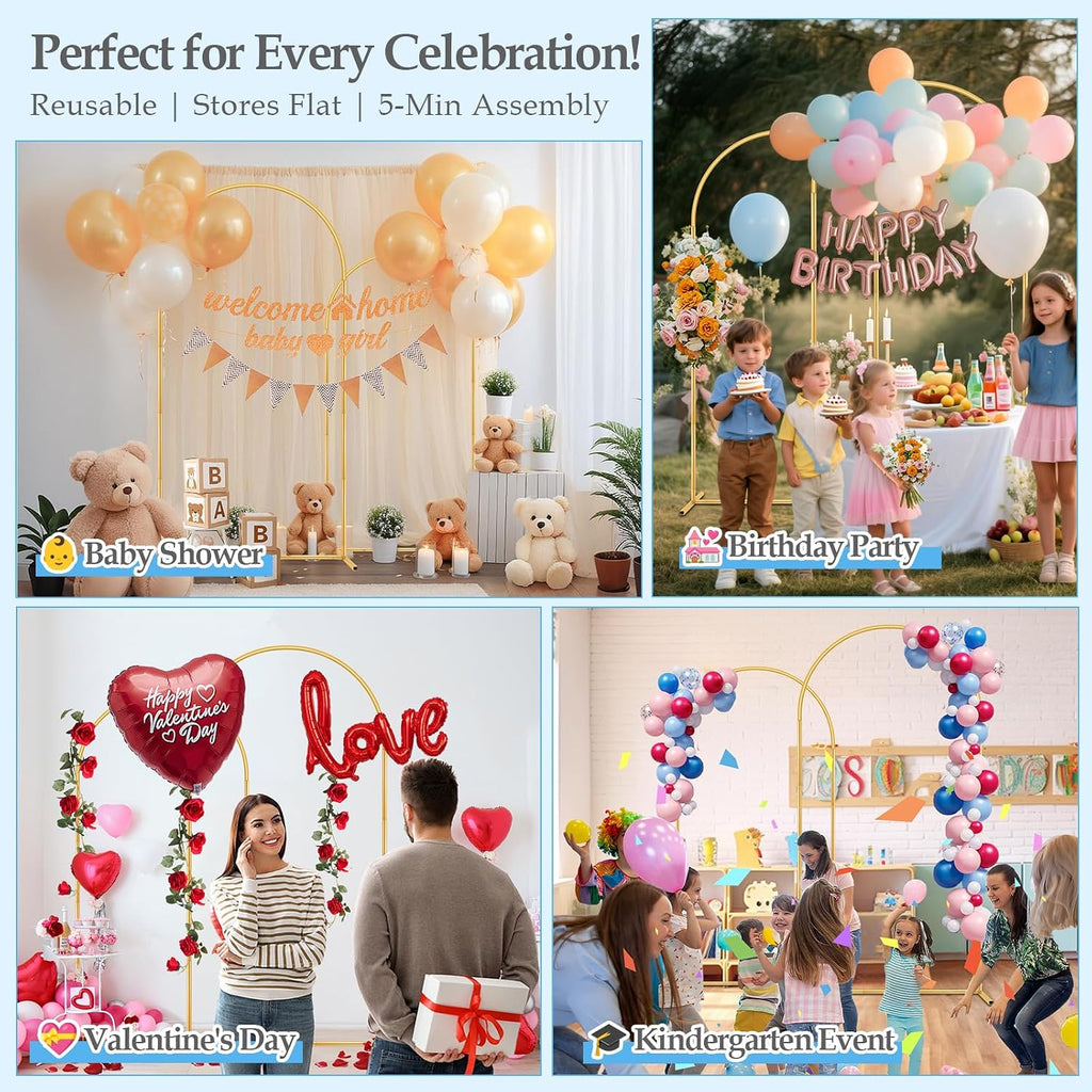 7.2ft 6ft arch backdrop stand, wedding arch with showing dimensions
